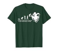 Cthulhu Mythos Evolution Theory Lovecraft Gioco di Ruolo Maglietta, Uomo, Verde Foresta, 3XL
