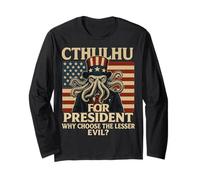 Cthulhu per il Presidente Evil Horror USA Elezioni 2028 Mostro Maglia a Manica