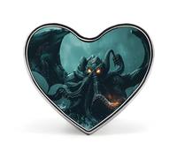 Cthulhu, spilla a forma di mostro a forma di cuore, spilla da bavero, per cravatta, abiti, accessori per matrimoni, compleanni, uomini e donne, Love form, Metallo