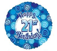 CTI 114732 HAPPY 21 BAMBINI BLU DI COMPLEANNO 43,2 cm