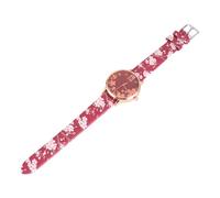 CTIRCHIU 1 Pz orologio fiore orologio prugna polso guarda le donne comporre floreale orologio da donna al quarzo orologio al quarzo da donna Specchio in minerale rinforzato rosso