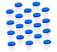 CTIRCHIU 100 Pezzi Contenitori per Campioni Laboratorio 40ml Coperchio Antiperdita in Plastica Resistente per Test Urine, Raccolta e Stoccaggio Campioni Clinici e Scientifici