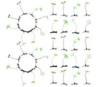 CTIRCHIU 100 Pezzi Forcine per Chioma Kawaii a Forma di Germoglio di Soia Verde, Leggere e Versatili, per Feste e Uso Quotidiano, Accessori Divertenti e Studenti