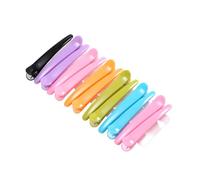 CTIRCHIU 12 Pezzi Mollette per Chioma Donna 8cm Pinze a Becco di Papera in Plastica e Resina Colorate Semitrasparenti Buona Presa e Decorazione per Uso Quotidiano Colore Colore Casuale