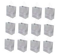 CTIRCHIU 12 pezzi Sacchetti Regalo Laminata con Manici Buste Regalo Capacità per Feste Compleanni Bomboniere Matrimonio e Party Favor