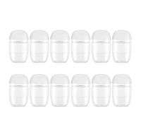 CTIRCHIU 12 Pezzi Set 12 Contenitori da Viaggio per Liquidi 30ml in Plastico Trasparente con Chiusura a Scatto Portatile per Campeggio e Uso Famiglia
