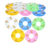 CTIRCHIU 15 Pezzi Mini Swim Rings With Adorable Duck Patterns Inflatable Swim Ring Decorations For For Desktop Photo Props And Tiny Pool Ornaments