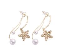 CTIRCHIU 1paio Orecchini Pendenti Lunghi Cuore Perle Design Creativo e Chic Per Uso Quotidiano Orecchini Hollow-out Stile Fashion Unico Per Occasioni Speciali