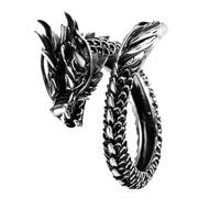 CTIRCHIU 1pezzi Anello Retro Forma Di Drago Per Decorazione Manuale Design Unico Per Uomini Adatto Feste e Occasioni Speciali