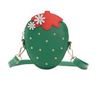 CTIRCHIU 1pezzi Borsa Portamonete Forma Di Fragolina Portamonete Semplice Borsa Alla Moda Per Ragazzo Ragazza Ragazza Resistente All Usura Texture Morbida Per Shopping Feste Serali