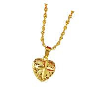 CTIRCHIU 1pezzi Collana Ottone Imitazione Oro Cuore Per Donna Catena Per Clavicola Accessorio Elegante Per Matrimonio e Regali Persone Speciali Design Classico