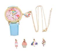 CTIRCHIU 1set Orologi Da Ragazzo Ragazza Tema Cartone Animato Con Unicorno e Collana Orologio Quarzo Design e Divertente Per Insegnare Leggere Adatto Per Ragazzi e Ragazze