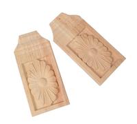 CTIRCHIU 2 Pezzi Applique in Legno Intagliato Stile Classico Finitura Liscia, Robusto e Facile da Installare, per Decorazioni da Ufficio e Accessori Cucina