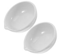 CTIRCHIU 2 Pezzi Ciotole Evaporanti in Ceramica Strumento da Laboratorio Versatile per Esperimenti Chimici e Ricerca con Superficie Facile da Pulire e Stabilità Chimica