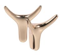 CTIRCHIU 2 Pezzi Ganci Appendini da Parete in Alluminio Spaziale Oro, Ganci a Corno Decorativi Elevata Durabilità e Flessibilità per Camera da Letto e Cucina