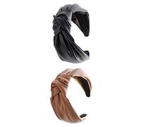 CTIRCHIU 2pezzi Cerchietto Per Capelli Da Donna in Pu Nodo Decorativo Fasce Per Capelli Adatte Tutti Accessori Per Centro Estetico e Benessere