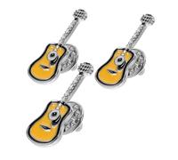 CTIRCHIU 3pezzi Spilla Retro Forma Di Chitarra Smalto Spille Punk Per Giacca e Borsa Accessorio Moda Unisex Creativo Per Amanti Della Musica