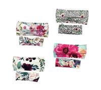 CTIRCHIU 4 Paia Fasce per Chioma Stampate in Velluto Dorato, Anelli Elastici Creativi per Donna e Bambina, Accessori Genitore-figlio per Decorazioni Festive e Look Europeo-americano