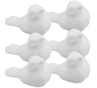 CTIRCHIU 6 Pezzi Figure in Schiuma Bianca Non Rifinite, Leggere a Forma di Volatile, Accessori DIY per Decorazioni e Lavoretti Creativi