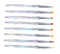 CTIRCHIU 8pezzi Pennelli Per Nail Art Pennelli Per Dots e Decorazioni Unghie Strumenti Per Manicure e Ricostruzione Unghie Per Professionisti e Principianti