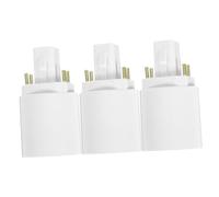 CTIRCHIU Adattatore Lampadina G24q a E27 in Plastico Bianco, Conversione Facile e Versatile per Uffici e Spazi Commerciali, Confezione da 3 Pezzi