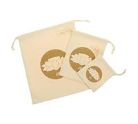 CTIRCHIU Borsa per Ciotola Tibetana Custodia Resistente e Facile da Aprire per Set 3 Pezzi in Cotone e Lino Khaki Ciotola di Meditazione Buddhista
