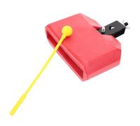 CTIRCHIU Campanaccio Supporto per Cow Bell in Plastica e Metallo Rosso Percussione e Morsetto di Montaggio, Suono Nitido e Facile Installazione per Batteria