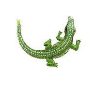 CTIRCHIU Collana Girocollo da Donna in Lega Stile Retrò con Coccodrillo e Decorazioni Brillanti, Elegante e Unica per Ogni Occasione Regalo