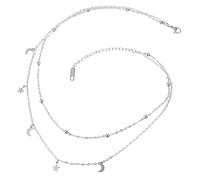 CTIRCHIU Collana Inossidabile Con Pendenti Stella e Design Due Strati Choker Elegante Per Donne e Ragazze Per Occasioni Speciali e Matrimonio