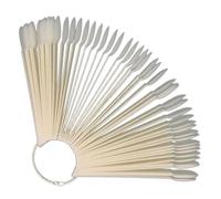 CTIRCHIU Colora la Tua Manicure 50 Pezzi di Color Card per Unghie in Plastico Bianco, Resistente e Facile da Organizzare, la Pratica Nail Art a Casa