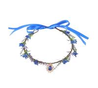 CTIRCHIU Coroncina di Fiori Blu in Plastico e Resina Design Unico, Accessorio Versatile per Eventi Speciali e Fotografia Charme Romantico e Mistico