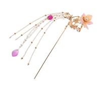 CTIRCHIU Fermaglio per Chioma Perle e Nappe Stile Cinese Retrò, Forcina Classica da Donna per Chioma Lunghi, Accessori Tradizionali per Feste, Cerimonie e Cosplay, Regalo Cultura Orientale