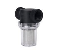 CTIRCHIU Filtro Acqua Nero Pre-filtrante 4 Interfacce e Rete a Maglia 20 per Rimuovere Termonatrite e Granelli di Sabbia, Filtro Plastico per Uso Domestico