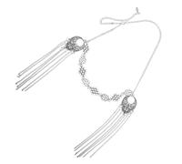 CTIRCHIU Fronte Vintage con Frange e Metallo Accessorio per Donne e Spose Versatile Indossare come Collana o Copricapo per Festival e Speciali