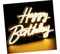 CTIRCHIU Insegna Led Per Buon Compleanno Luce Usb Per Decorazioni Murali Luci Al Neon Per Stanze e Eventi Interni Illuminazione Calda Led Per Feste e Celebrazioni