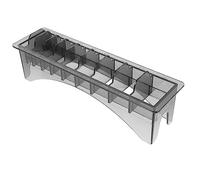 CTIRCHIU Organizer Per Tagliacapelli e Porta Pettine Guida Trasparente Nero, Supporto Per Attrezzi Da Barbiere 10 Scomparti, Custodia Porta Accessori Per Parrucchieri e Uso Domestico