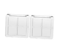CTIRCHIU Palette di Ombretti Vuota in Plastica 2 Pezzi 4 Scomparti per Make-up Fai da Te e Conservazione Facile per Donne e Ragazze