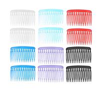 CTIRCHIU Pettine Laterale Per Chioma Classico in Plastica 12 Pezzi Piccoli Fermagli Scorrevoli Per Chioma Da Donna e Ragazza Accessori Per Acconciature Quotidiane Colore Casuale