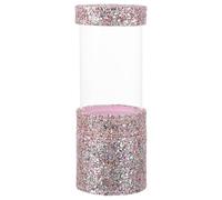 CTIRCHIU Porta Pennelli Make Up Elegante in Pu e Acrilico Protezione Dalla Polvere e Due Supporti per Pennelli, Organizer la Conservazione del Trucco On The Go Rosa