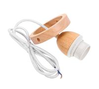 CTIRCHIU Portalampada E27 in Legno e Plastica Giallo con Filo per Lampade da Soffitto Sospese Stile Semplice Installazione Comoda per Illuminazione Interni