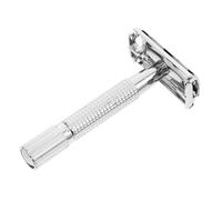 CTIRCHIU Rasoio per Barba a Manico in Ottone Set Rasoio di Sicurezza Aperto a Farfalla Taglierina da Barba Retrò per Uomini Rasatura Delicata e Modellatura Baffi Pizzetto Basette