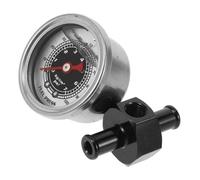 CTIRCHIU Regolatore Pressione Carburante con Manometro Psi Nero in-Line Adattatore per Auto Strumento e Resistente per Monitoraggio Olio Motore