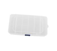 CTIRCHIU Scatola Portaoggetti Trasparente Con 6 Scomparti, Organizer Compatto Per Cosmetici, Cotton Fioc e Pennelli, Con Chiusura Di Sicurezza, Per Camera Da Letto e Viaggi