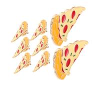 CTIRCHIU Spilla Pizza Cartone Animato in Lega Set 8 Pezzi Spille da Bavero Carine e Resistenti allo Sbiadimento per Abbigliamento e Cappelli, per Feste a Tema e Uscite Casual