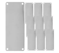 CTIRCHIU Targhe in Acciaio Inossidabile 10 Pezzi 100x50 Mm con 4 Fori, Targhetta Vuota per Incisione, Accessorio per Porta Resistente per Uso Esterno e Interno, Adatta per Uffici