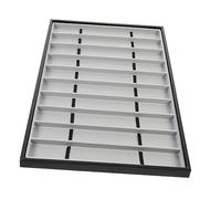 CTIRCHIU Vassoio Porta Orologi Rettangolare 10 Scomparti in Mdf, Cuoio e Flanella, Organizzatore Classico Elegante per Collezionisti, per Esposizione e Conservazione