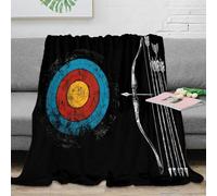 CTJQHVKZ stampa 3D Archery target coperta in pile microfibra biancheria da letto pregiata coperta termica traspirante per regali per parenti vintage sport design 80×90inch(200x230cm)