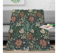 CTJQHVKZ stampa 3D FloralPattern coperta microfibra biancheria da letto morbida e calda plaid traspirante anti-pilling per uso domestico ArtNouveauStyle 50x60inch(127x152cm)