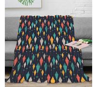 CTJQHVKZ stampa 3D Kite pattern coperta da letto microfibra biancheria da letto traspirante plaid da letto anti-pilling per giovani in camera condivisa vintage retro design 70×80inch(180x200cm)