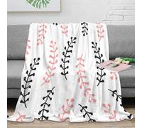 CTJQHVKZ stampa 3D Leafy branches coperta da pisolino microfibra biancheria da letto lavabile coperta da ufficio morbida per giovani lavoratori smart working Botanical doodle 80×90inch(200x230cm)